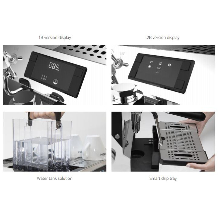 Ekspres ciśnieniowy 1-grupowy ONE 2B R-GSP Dual | 1,7+1,2l | 300x458x420mm