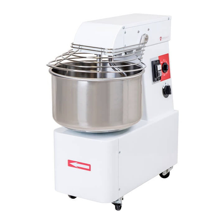 Miesiarka spiralna do ciasta ze stałym hakiem i dzieżą RQBT 20 litrów 400V 2 prędkości