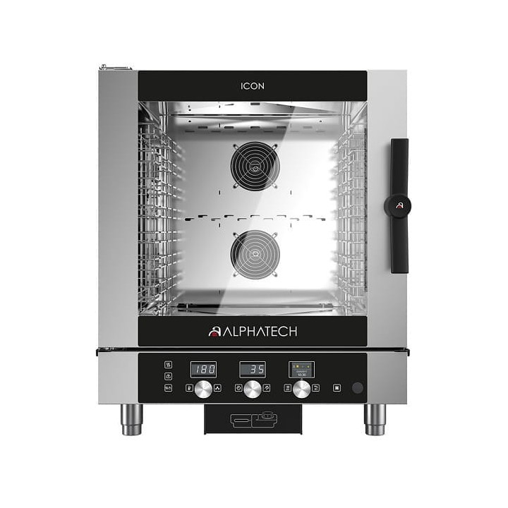 Piec konwekcyjno-parowy ICET071E | automatyczny system myjący | 7x GN 1/1 | 7x 600x400 | Alphatech by Lainox  | sterowanie elek