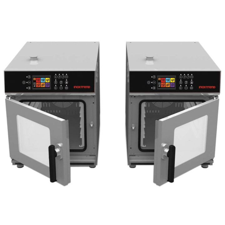 Piec konwekcyjno-parowy Inoxtrend Compact PK-DT-111E | automatyczne mycie | 11xGN1/1 | 15 kW | 400 V | 520x910x1140 mm