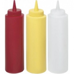 Dyspensery do zimnych sosów  0,70 przezroczysty zestaw 3 szt. Hendi 557952