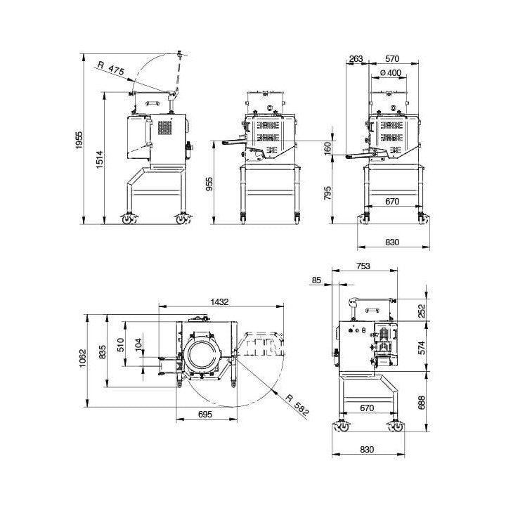 Automatyczna prasa do mięsa | hamburgerów | formowania klopsików | formierka do klopsików | 0,9 kW | 230V | 6000 szt/h | C/E