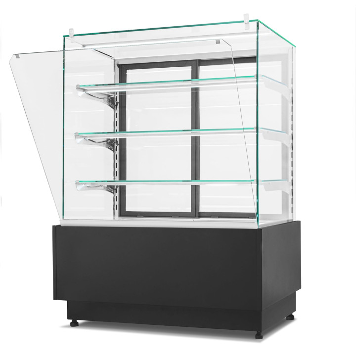 Witryna cukiernicza chłodnicza Dolce Visione Premium 1300 | wnętrze ze stali nierdzewnej | 1300x690x1300 mm