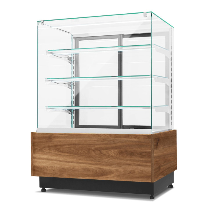 Witryna cukiernicza chłodnicza Dolce Visione Premium 900 | wnętrze ze stali nierdzewnej | 900x690x1300 mm