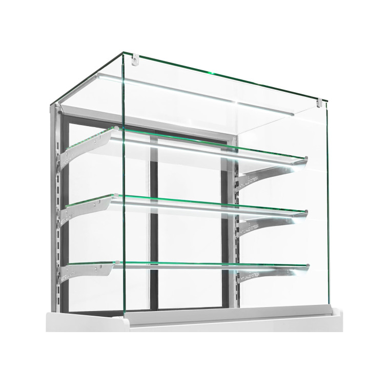 Witryna cukiernicza chłodnicza Dolce Visione Premium 900 | wnętrze ze stali nierdzewnej | 900x690x1300 mm