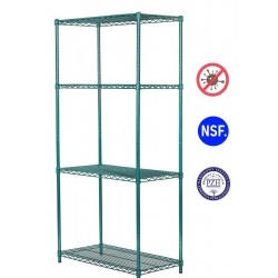 Regał noMICRO  4-półki (61x152x200cm) antybakteryjny magazynowy