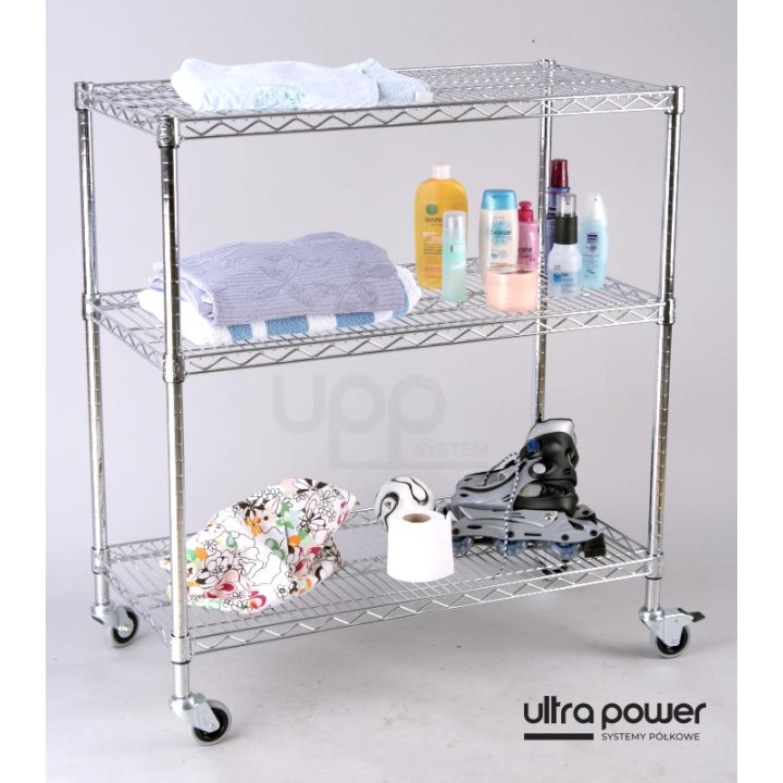 Regał noMICRO  4-półki (61x122x200cm)  antybakteryjny magazynowy