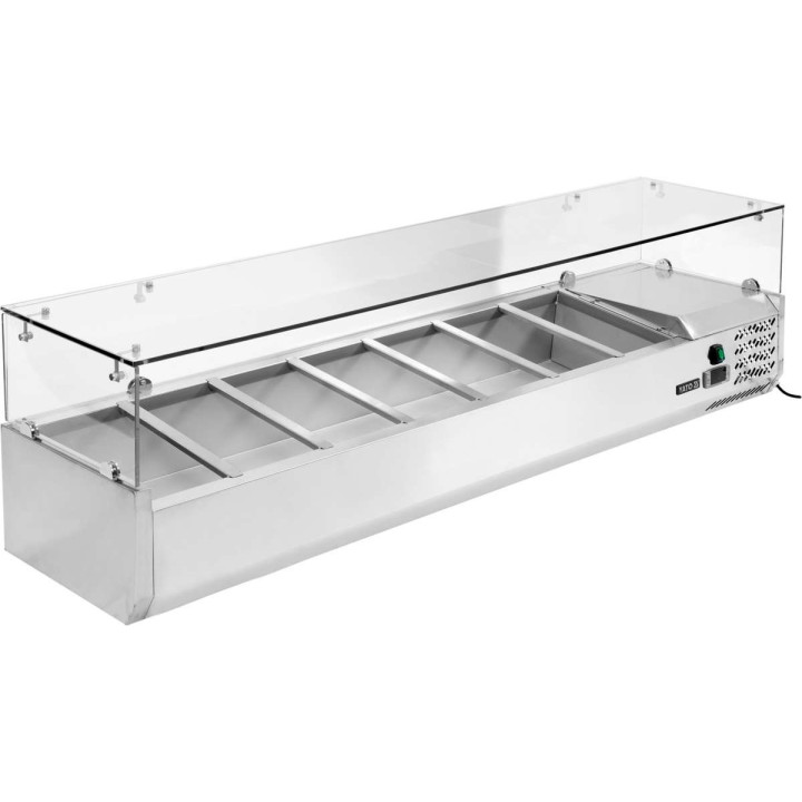 Witryna chłodnicza nadstawna 7x1/3 GN nadstawka Yato YG-05331