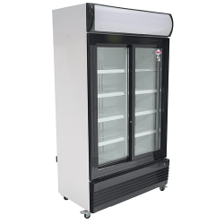 Szafa chłodnicza przeszklona 800L drzwi suwane