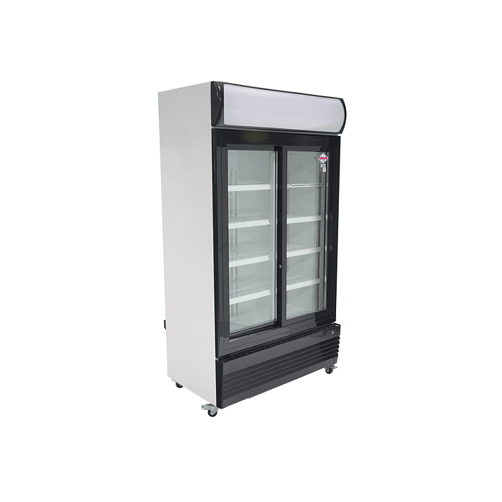 Szafa chłodnicza przeszklona 800L drzwi suwane