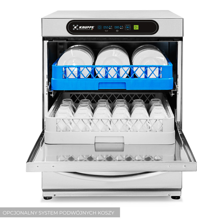 Zmywarka do szkła i talerzy | kosz 500x500 | opcja systemu podwójnych koszy | 400V | KRUPPS CUBE LINE C537TE | panel elektroni