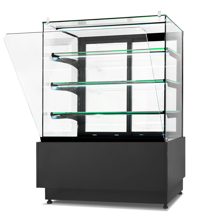 Witryna cukiernicza neutralna Dolce Visione Neutro Premium 900 | podświetlany cokół | 900x690x1300 mm