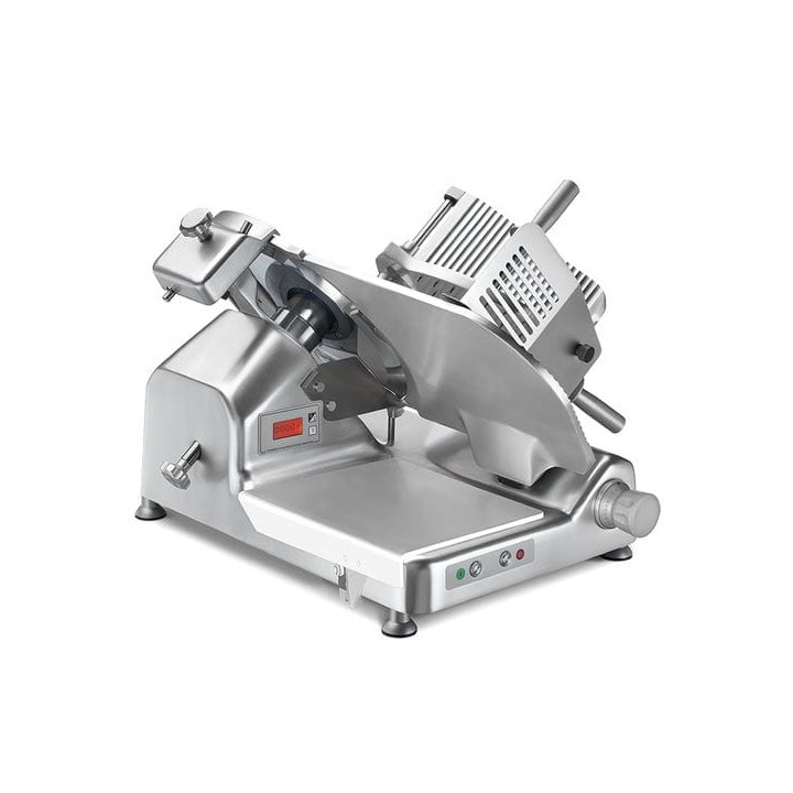 Krajalnica grawitacyjna do wędlin i serów | półautomatyczna | z wbudowaną wagą | nóż Ø 350mm | 0,38 kW GB5