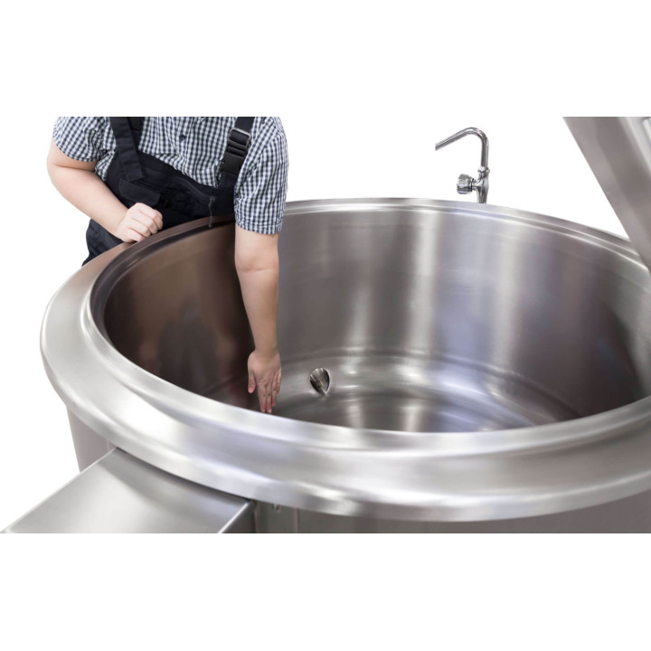 Kocioł warzelny elektryczny z grzaniem pośrednim | opcja mieszadła | 42 kW | 400V | 400 l | 1320x1330x1070 mm | RQK-400ER