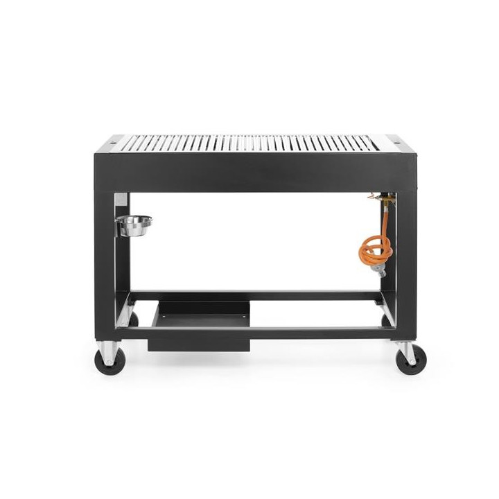 Grill gazowy Tampa czarny, 10 kW, HENDI, czarny, 10kW, 1260x580x(H)900mm