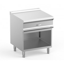 Blat neutralny z szufladą linia DominaPro 700 szer. 700 mm na podstawie z trzech stron zamkniętej 