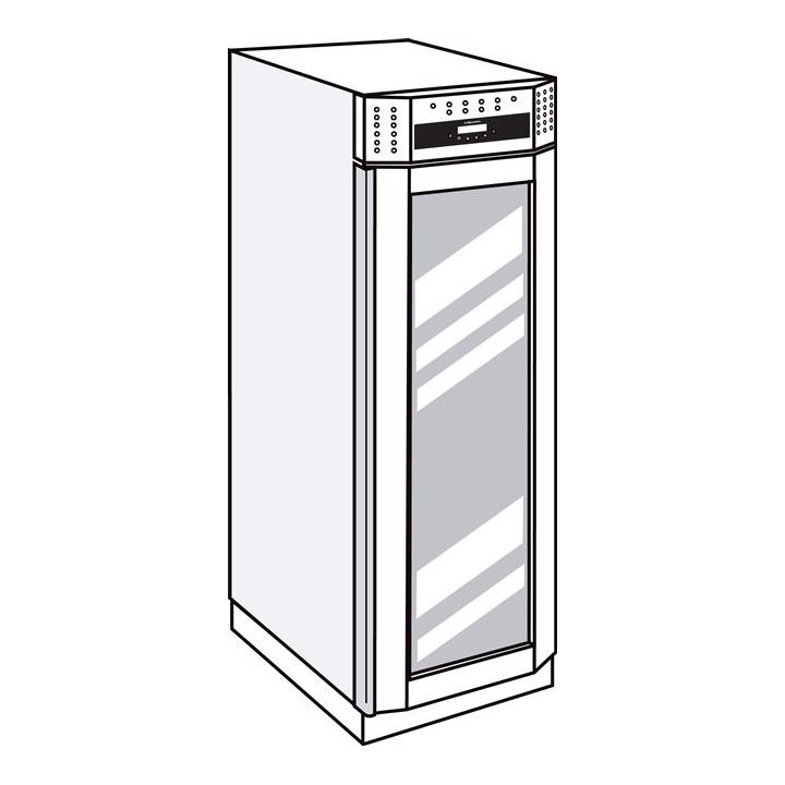 Cokół ze stali nierdzewnej - komplet z 3 stron. Przeznaczenie: szafa 1-drzwiowa 700 L INOX, 700 L GLASS, 700 L VIP