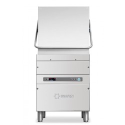 Zmywarka kapturowa do naczyń HT11E DF DDE PS, 50x50 z filtrem powierzchniowym, dozownikiem detergentu, pompą spustową i ekranem 