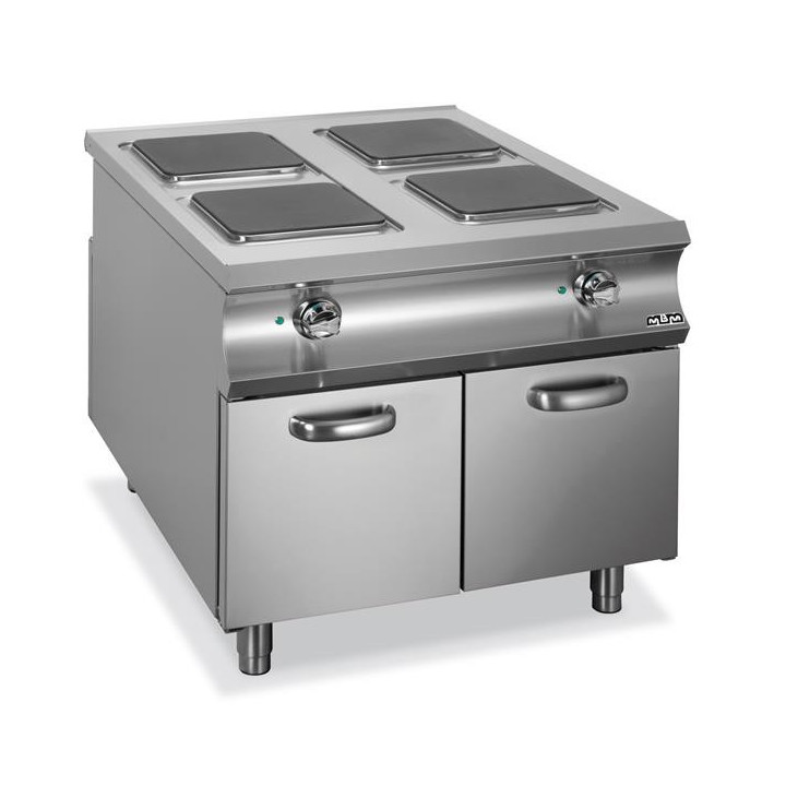 Kuchnia elektryczna 4 - płytowa  z kwadratowymi płytami na szafce Domina 1100