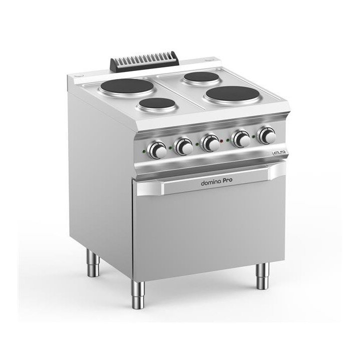 Kuchnia elektryczna 4-płytowa z piekarnikiem elektrycznym GN2/1 linia DominaPro 700 
