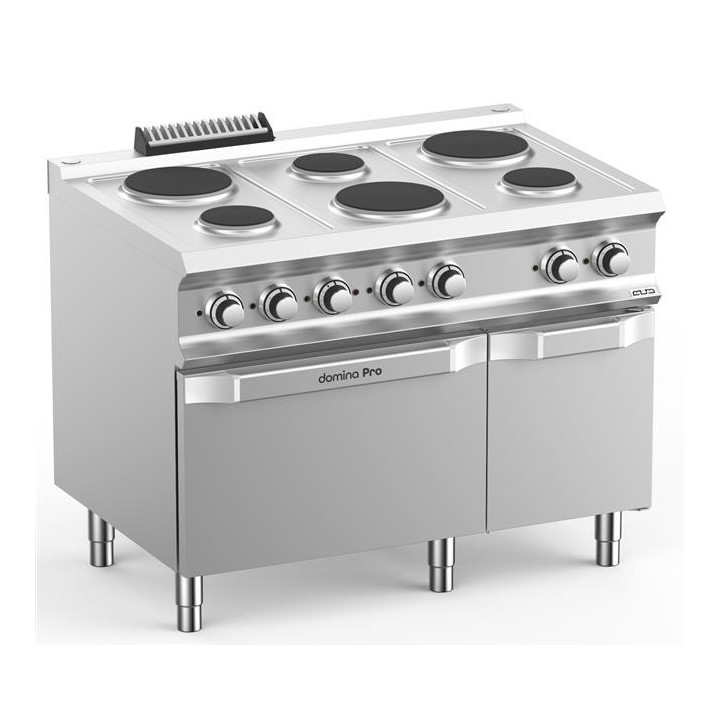 Kuchnia elektryczna 6-płytowa z piekarnikiem elektrycznym GN2/1 linia DominaPro 700 