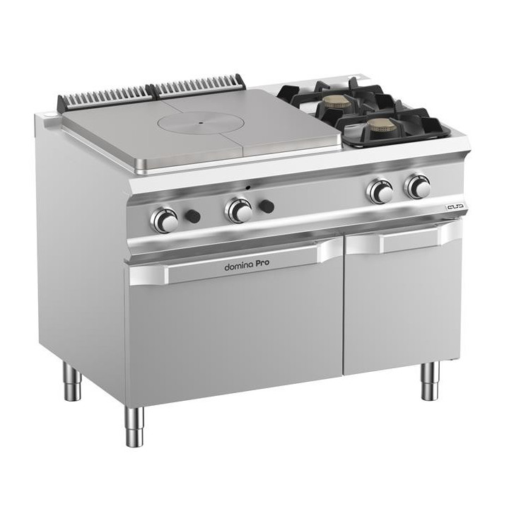 Kuchnia gazowa 2 - palnikowa z dużą płytą grzewczą piekarnikiem gazowym i szafką DominaPro 700 