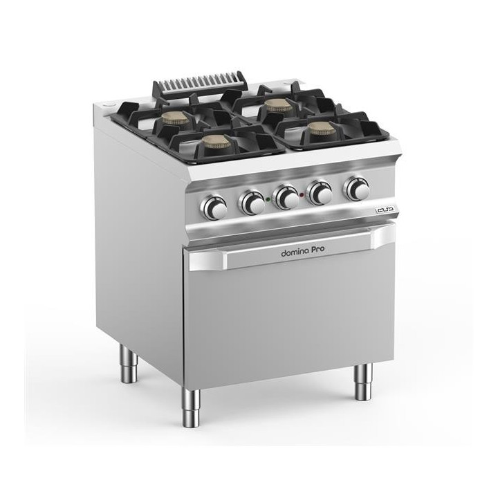 Kuchnia gazowa 4-palnikowa z piekarnikiem elektrycznym GN2/1 linia DominaPro 700 