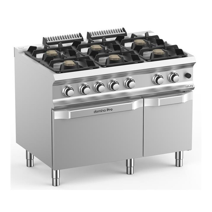 Kuchnia gazowa 6-palnikowa z piekarnikiem gazowym GN2/1 linia DominaPro 700 