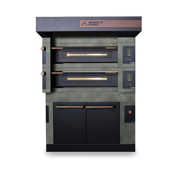Piec dwukomorowy S120 Icon z okapem i komorą rozrostu H900mm Moretti Forni MFSI120DL