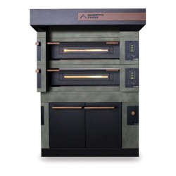 Piec dwukomorowy S125 Icon z okapem i komora rozrostu H900mm Moretti Forni MFSI125DL