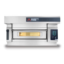 Piec jednokomorowy S105 9*30cm z okapem i bazą Moretti Forni MFS105M