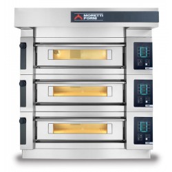 Piec trzykomorowy S105 z okapem i bazą Moretti Forni MFS105T