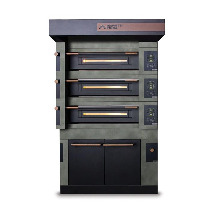 Piec trzykomorowy S125 Icon z okapem i komorą rozrostu H700mm Moretti Forni MFSI125TL