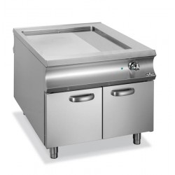 Płyta grillowa  elektryczna 2/3 gładka 1/3 ryflowana na szafce Domina 1100