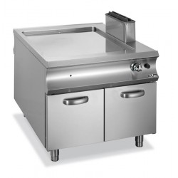 Płyta grillowa  gazowa gładka chromowana na szafce Domina 1100