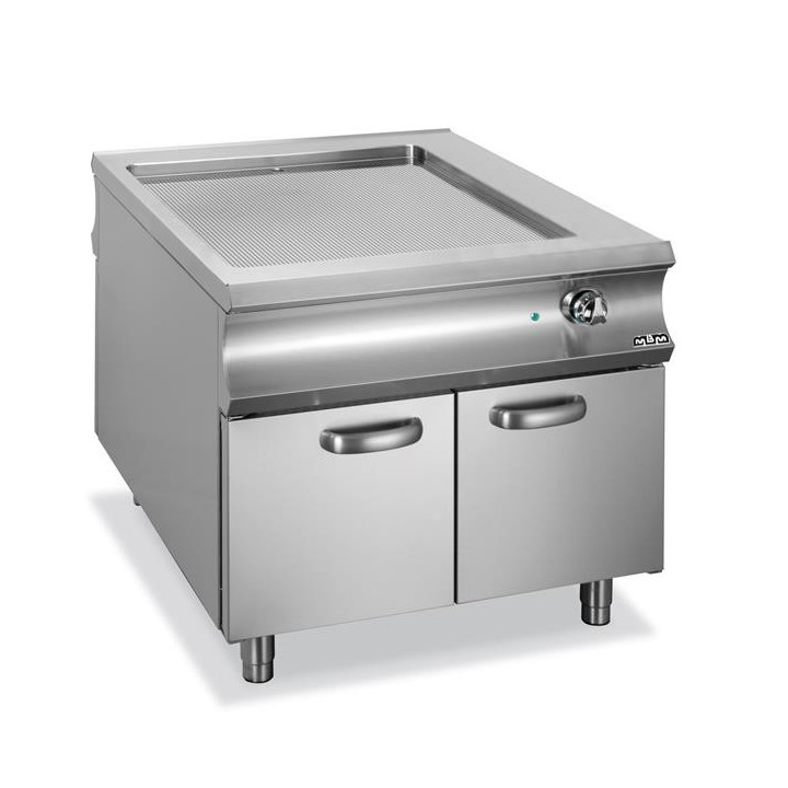 Płyta grillowa elektryczna  ryflowana na szafce Domina 1100