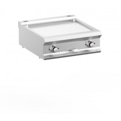 Płyta grillowa elektryczna chromowana podwójna nastawna ryflowana linia DominaPro 700 