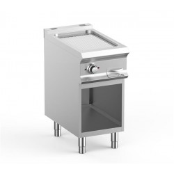 Płyta grillowa elektryczna chromowana pojedyncza na podstawie ryflowana linia DominaPro 700 