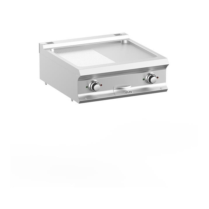 Płyta grillowa elektryczna podwójna nastawna 1/2 gładka + 1/2 ryflowana linia  DominaPro 700 