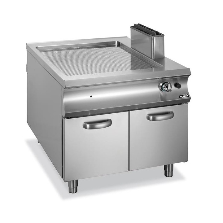 Płyta grillowa gazowa  ryflowana na szafce Domina 1100