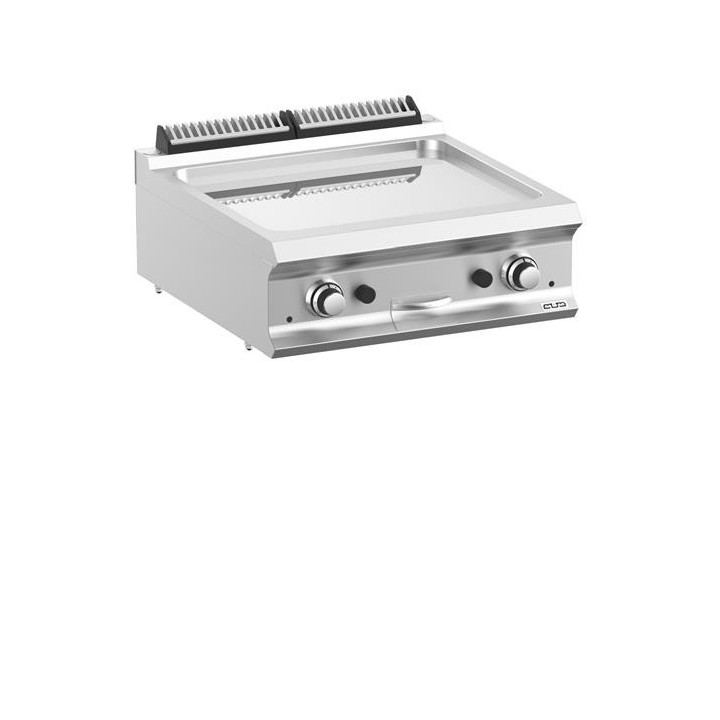 Płyta grillowa podwójna ryflowana na podstawie z 3 stron zamkniętej DominaPro 700 