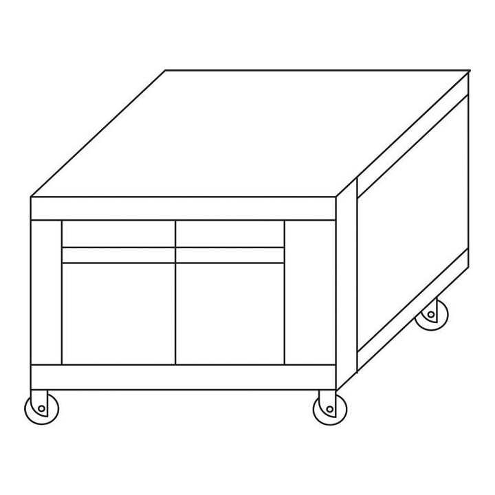Podstawa z komorą rozrostu na kołach do pieca S105 H800mm
