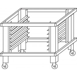 Podstawa z prowadnicami na kołach do pieca S105 H600mm