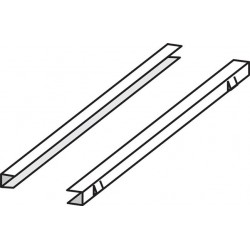 Prowadnice ze stali nierdzewnej na półki – zestaw 2 szt. Mod. 700-1500 panorama