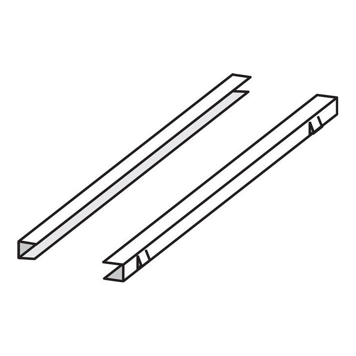 Prowadnice ze stali nierdzewnej na półki – zestaw 2 szt. Mod. 700-1500