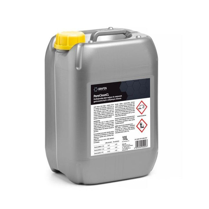 Profesjonalny płyn myjący do zmywarek gastronomicznych z aktywnym chlorem - PureCleanCl - 10L