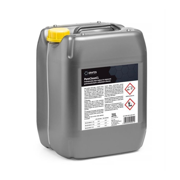 Profesjonalny płyn myjący do zmywarek gastronomicznych z aktywnym chlorem - PureCleanCl - 20L