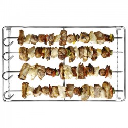 Ruszt na długie szpile do szaszłyków - 520 mm wykonany ze stali nierdzewnej