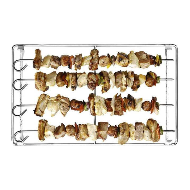 Ruszt na długie szpile do szaszłyków - 520 mm wykonany ze stali nierdzewnej