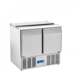 Stół chłodniczy sałatkowy Coolhead 2 drzwiowy, 2 x GN1/1 + 2 x GN1/4, z pokrywą uchylną
